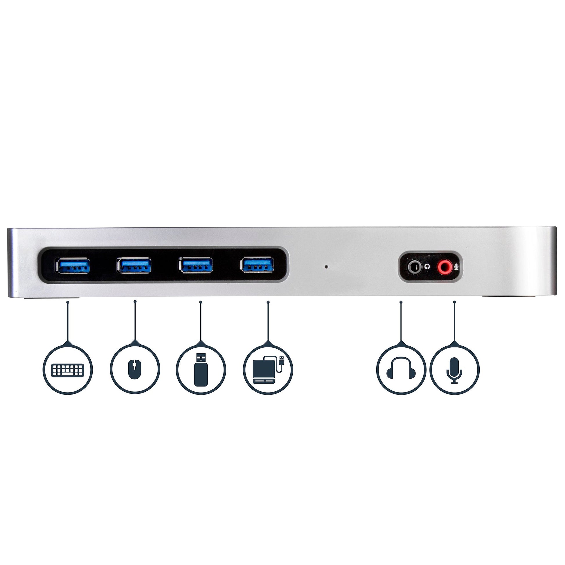 StarTech USB-C & USB-A Hybrid Dock – Dual 4K 60Hz Laptop Docking Station with DisplayPort & HDMI-4