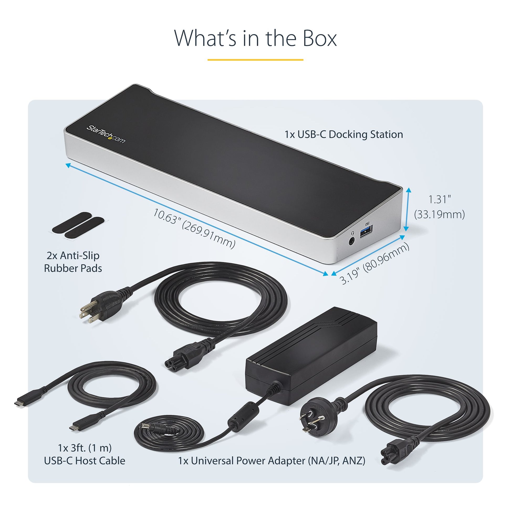 StarTech USB-C Docking Station – Triple 4K Monitor Dock with DisplayPort, HDMI & 60W Power Delivery-7