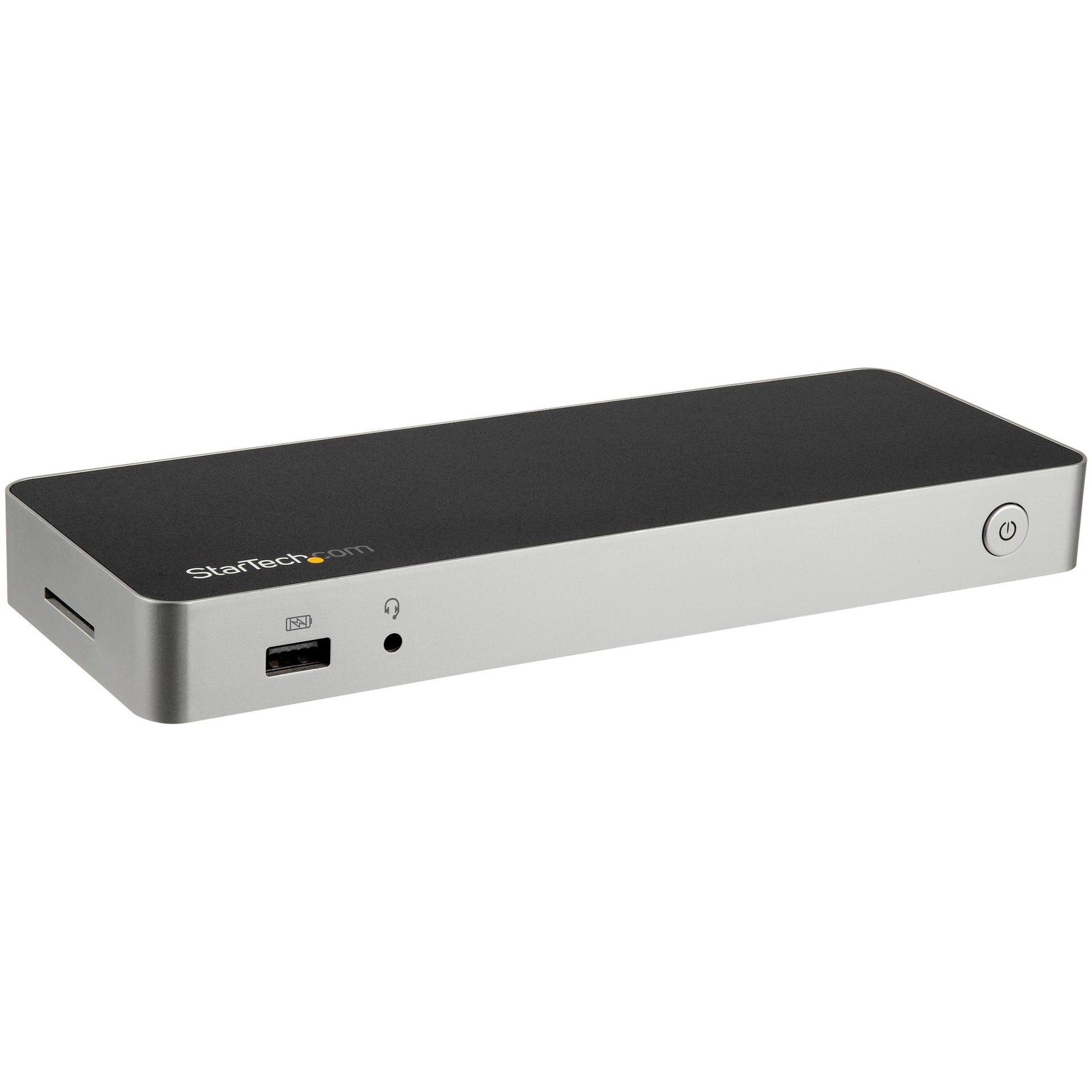 StarTech USB-C Docking Station – Dual 4K 30Hz HDMI & DisplayPort with SD Card Reader and 60W Power Delivery