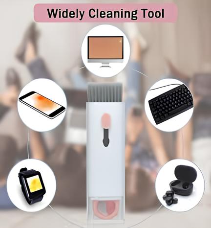 7-in-1 Computer Keyboard Cleaner Brush Kit Keycap Puller Bluetooth Earphone Cleaning Pen For AirPods 3 Pro Headset Cleaning Tool