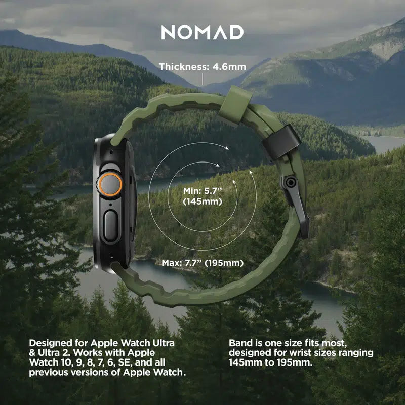 NOMAD Rocky Point Band for Apple Watch Ultra / 46 mm – Forest (Special Edition)