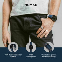 NOMAD Rocky Point Band for Apple Watch Ultra / 46 mm – Atlantic Blue (Special Edition)