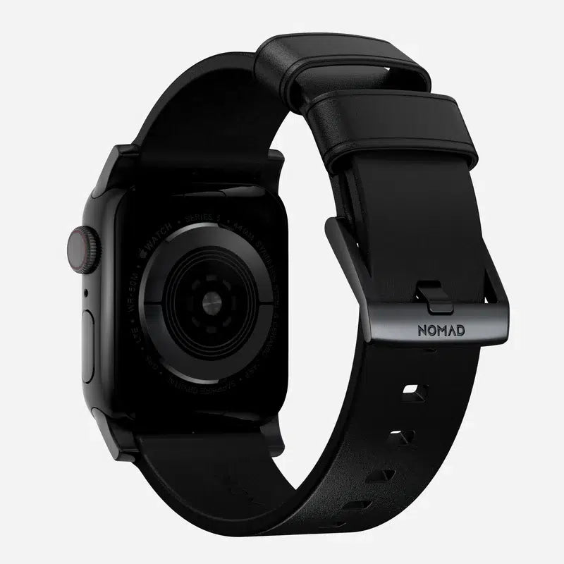 NOMAD Modern Band – Premium Black Leather Strap for Apple Watch