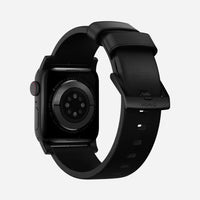 NOMAD Modern Band – Black Leather Strap for Apple Watch (Black Hardware)