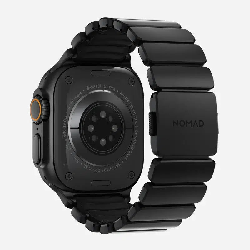 NOMAD Stratos Band – Black (FKM + Titanium Hardware, Black Finish)