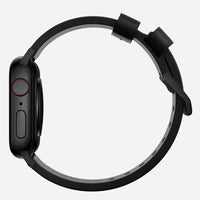 NOMAD Modern Band – Black Leather Strap for Apple Watch (Black Hardware)