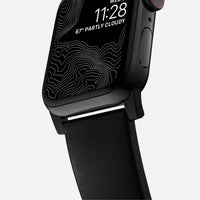 NOMAD Modern Band – Black Leather Strap for Apple Watch (Black Hardware)