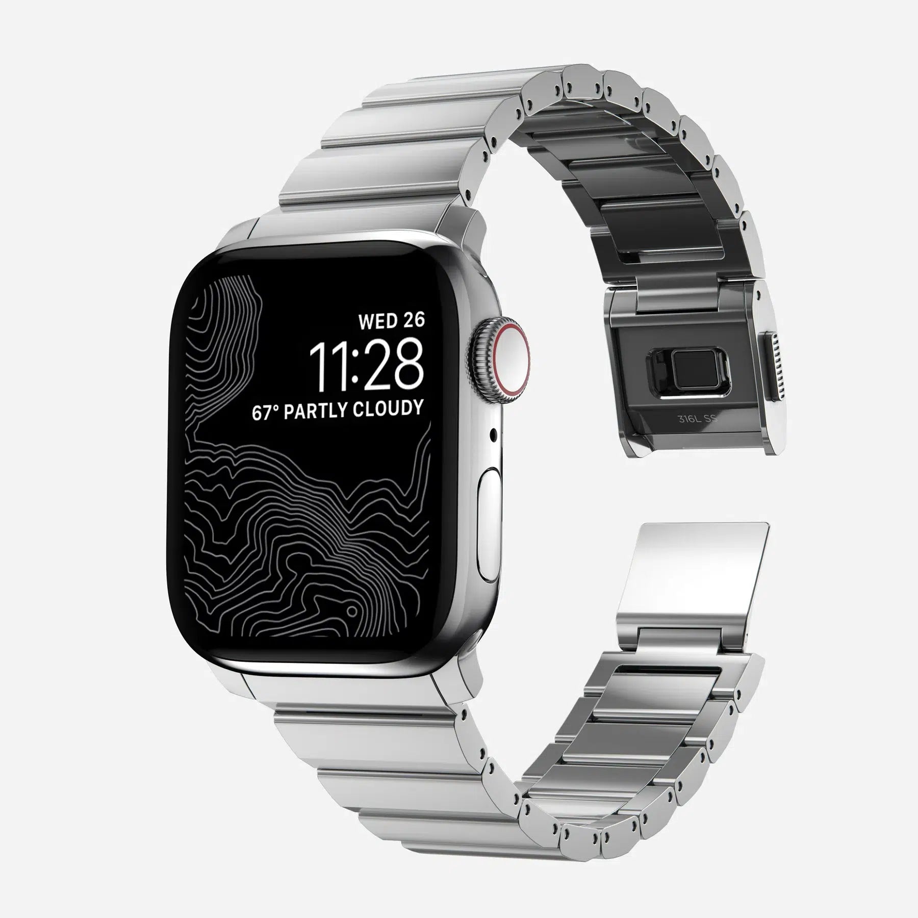 NOMAD Steel Band for Apple Watch 41/42 mm – Silver