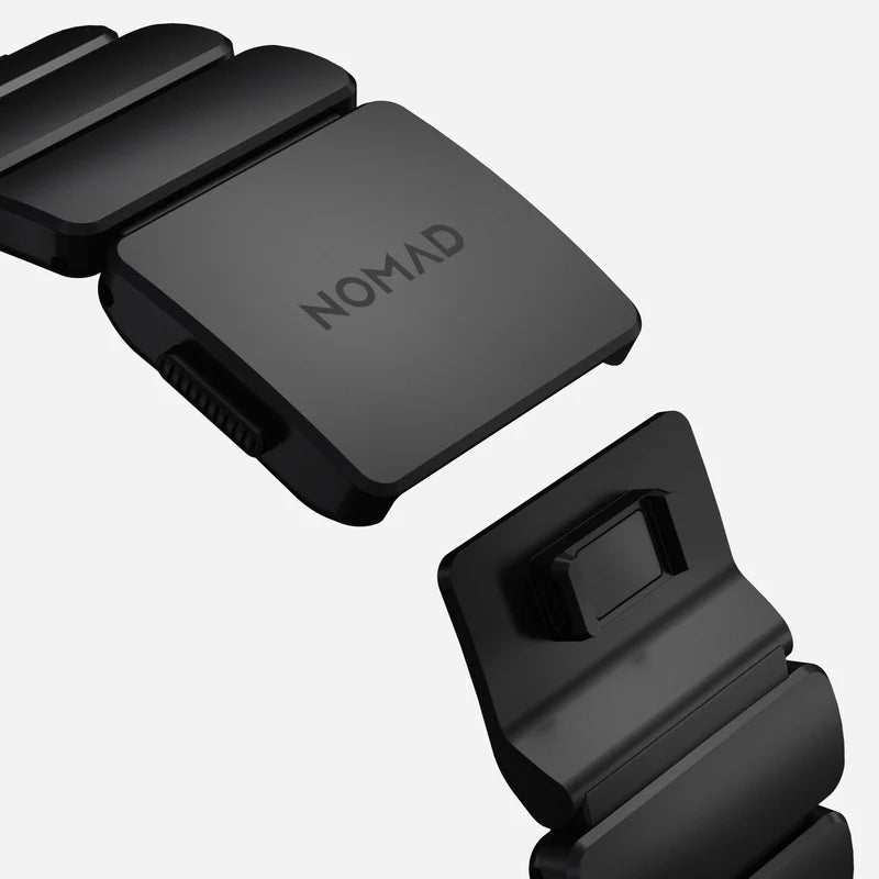 NOMAD Stratos Band – Black (FKM + Titanium Hardware, Black Finish)