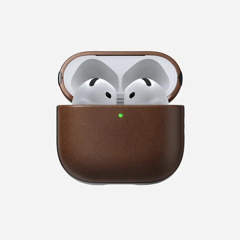 NOMAD Modern Leather Case for AirPods 4 – Brown (Ecco Leather)
