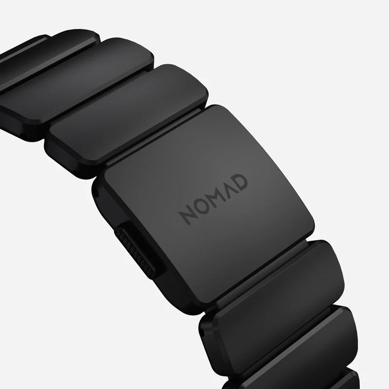 NOMAD Stratos Band – Black (FKM + Titanium Hardware, Black Finish)