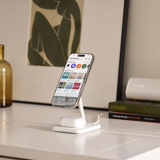 Twelve South HiRise 2 Deluxe 2-in-1 Qi2 Charger – White