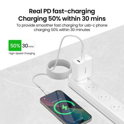 iQuick MagWire 1 Series Self-winding Charging Data Cable 100W/5A 1m