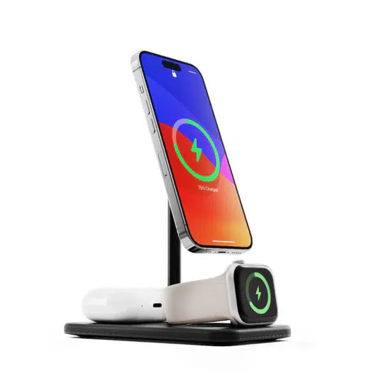 Twelve South HiRise 3 Deluxe – 3-in-1 MagSafe Charging Stand (Black)