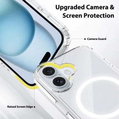 iPhone 17 Hybrid Transparent MagSafe Case (Acrylic + TPU)