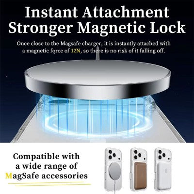 iPhone 17 Pro Hybrid Transparent MagSafe Case (Acrylic + TPU)
