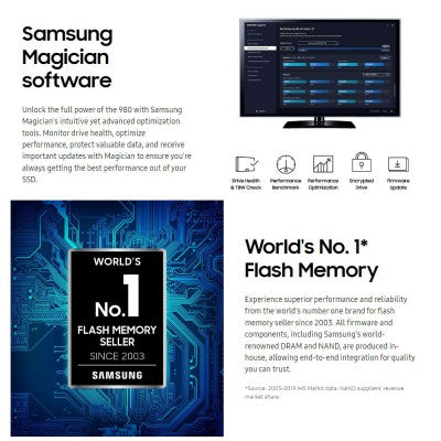 Samsung 2TB 980 PRO PCIe 4.0 NVMe M.2 SSD (MZ-V8P2T0BW)