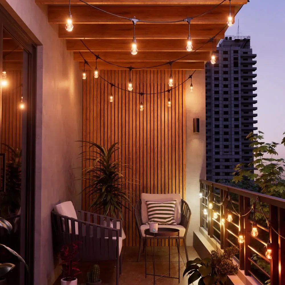 Nanoleaf Essentials Smart Multicolour Outdoor String Lights Smarter Kit (Matter compatible) - 30 m