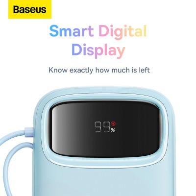 Baseus Qpow2 Dual-Cable Digital Display Fast Charge Power Bank 10000mAh 22.5W