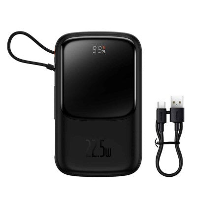 Baseus Qpow Digital Display Power Bank 20000mAh 22.5W Built-in Type-C Cable