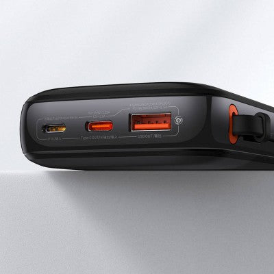 Baseus Qpow Digital Display Power Bank 20000mAh 22.5W Built-in Type-C Cable