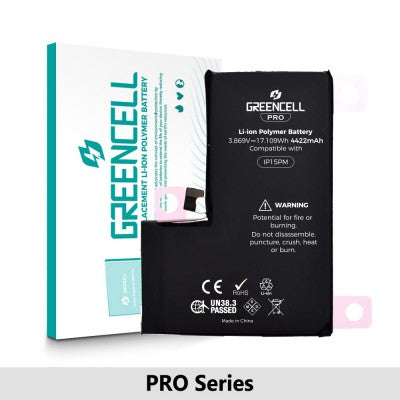 Greencell PRO Series Replacement Battery for iPhone 15 Pro Max – 4422mAh (TI 27546-A3 IC)-1