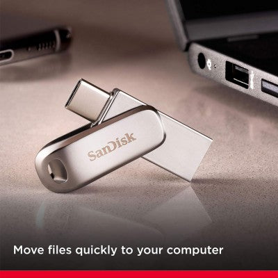 SanDisk 256GB Ultra Dual Luxe Flash Drive (USB Type-C / Type-A)