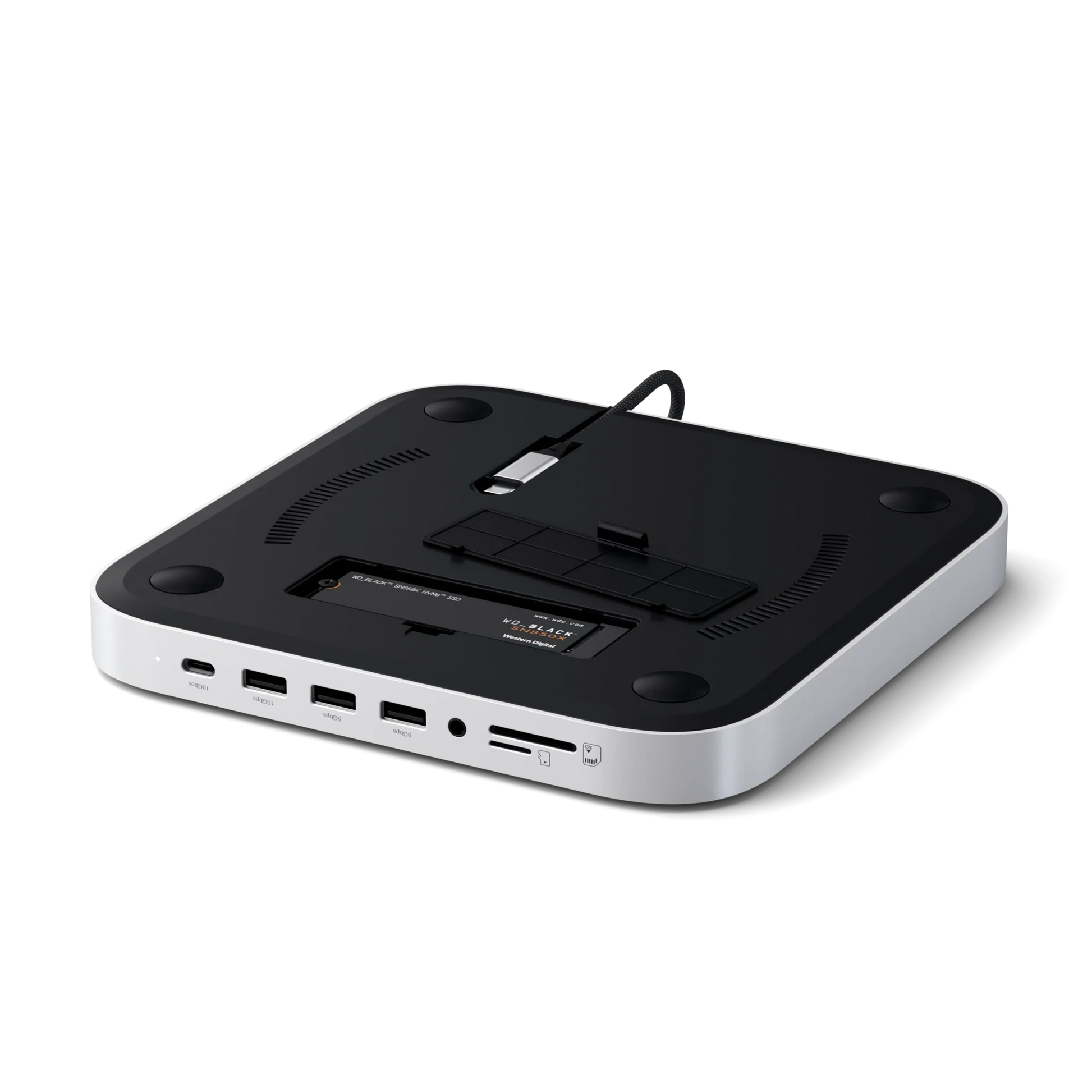 Satechi Aluminium Stand & Hub For Mac Mini M1-M2/ Studio With NVMe SSD Enclosure