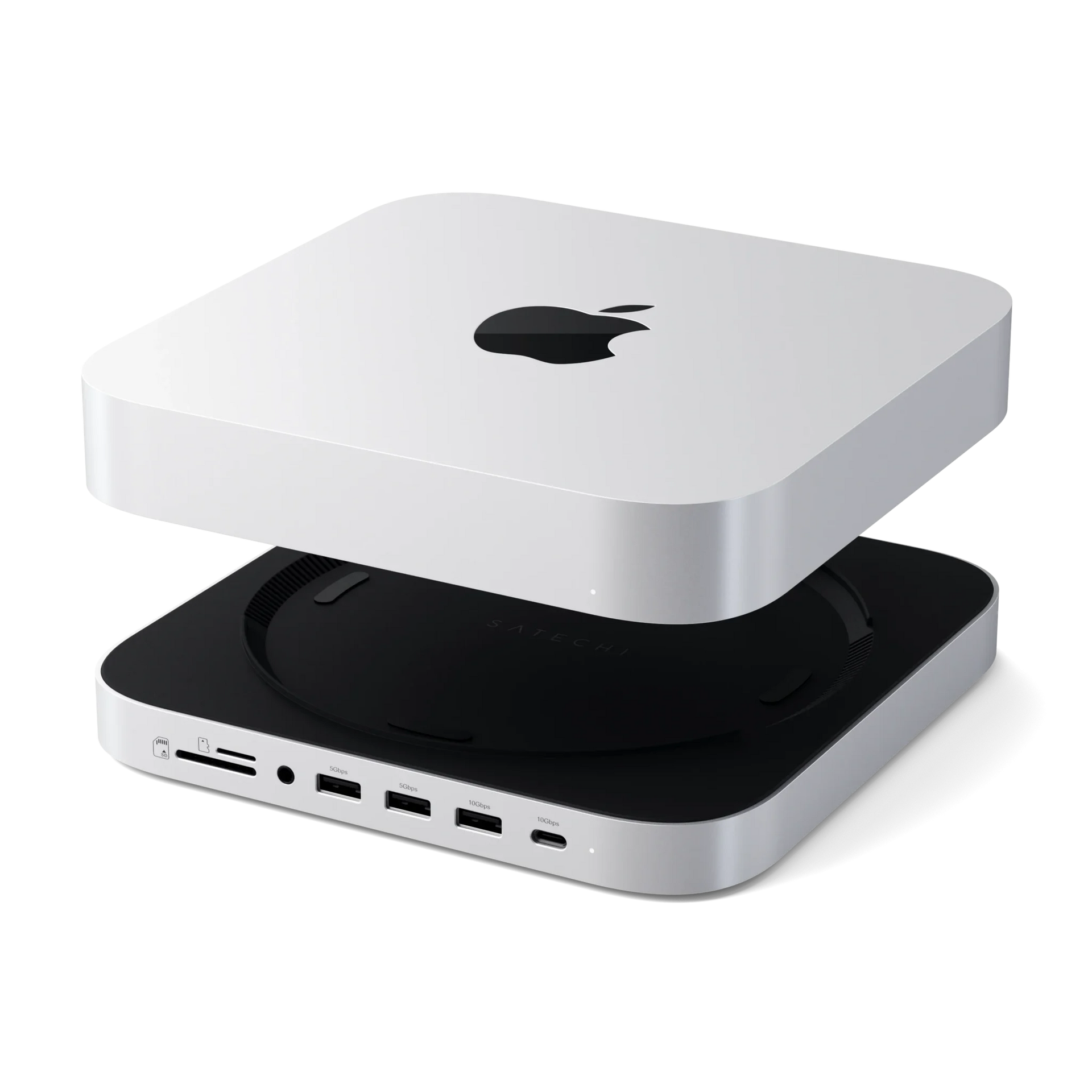 Satechi Aluminium Stand & Hub For Mac Mini M1-M2/ Studio With NVMe SSD Enclosure