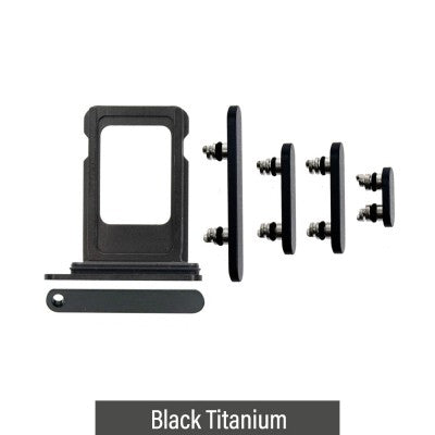 Single SIM Card Tray & Side Button Set for iPhone 15 Pro / iPhone 15 Pro Max-4