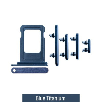 Single SIM Card Tray & Side Button Set for iPhone 15 Pro / iPhone 15 Pro Max