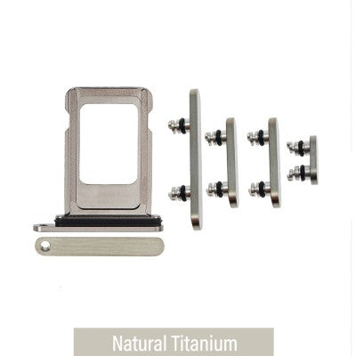 Single SIM Card Tray & Side Button Set for iPhone 15 Pro / iPhone 15 Pro Max-3