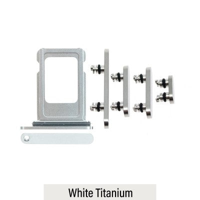 Single SIM Card Tray & Side Button Set for iPhone 15 Pro / iPhone 15 Pro Max