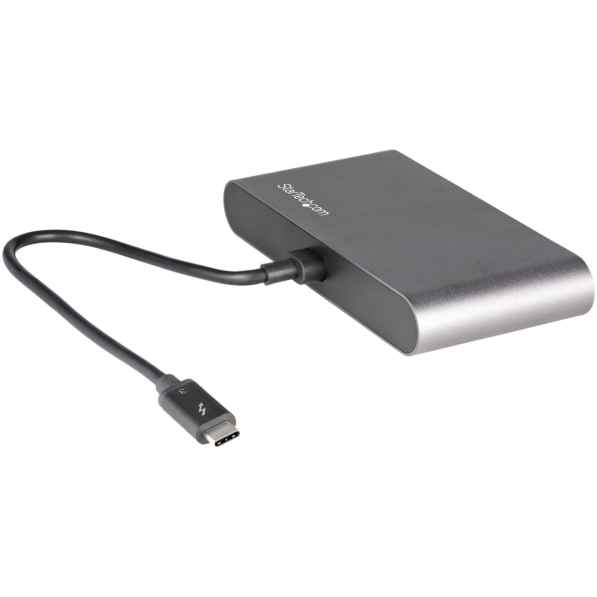 Dual-Monitor Thunderbolt Mini Dock – 4K 60Hz DisplayPort Portable Dock with Gigabit Ethernet-3