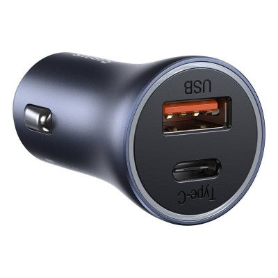 Baseus Golden Contactor Pro Dual Fast Charger Car Charger U+C 40W (CCJD-0G)-Dark Gray