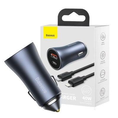 Baseus Golden Contactor Pro Dual Quick Charger Car Charger U+C 40W