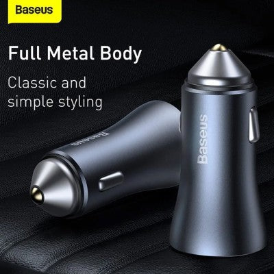 Baseus Golden Contactor Pro Dual Quick Charger Car Charger U+C 40W